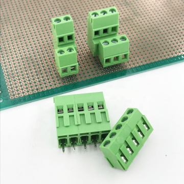 Двухрядный винтовой клеммный блок для печатной платы с шагом 5,08 мм