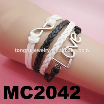 promotional custom leather bracelets relationship bracelets