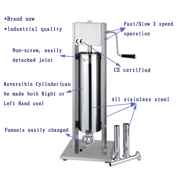 Grt-Vsp2/3/5/7 Stainless Steel 2/3/5/7L Vertical Sausage Filler