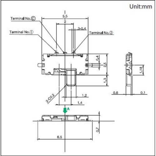 Detection Switch with a Height of 0.7mm