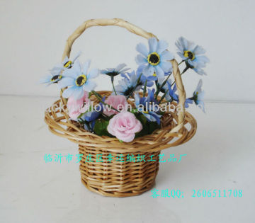Beautiful wicker vase, wicker flower basket