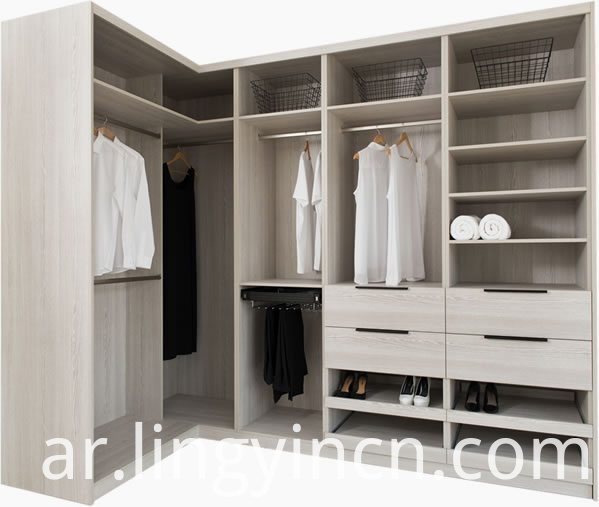 الصين المشي الخشبية الفاخرة في خزانة الأثاث المصنعين