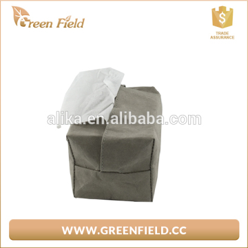 new design grey washable paper tissue case,durable grey washable paper tissue case