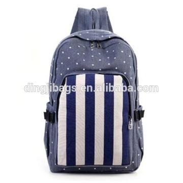 Girls boys unisex canvas european school backpack