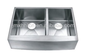 16gauge 1.5mm Thick Zero Radius Stainless Steel 304 Kitchen Sink with Apron Cupc Double HM3320L