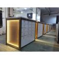 Stainless Steel Display Showcase Wooden Lacquered Storge