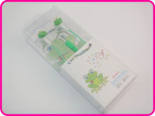 Durable And Lightweight Funny Frog Mp3 Earphones, 3.5mm Stereo Cartoon Earphones Ydt16