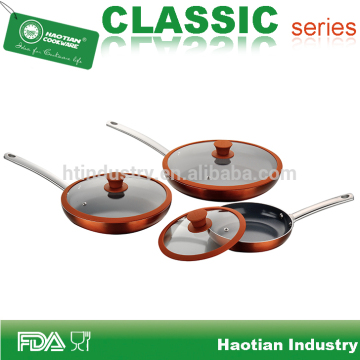 Aluminum 6pcs Metallic Fry Pan Set