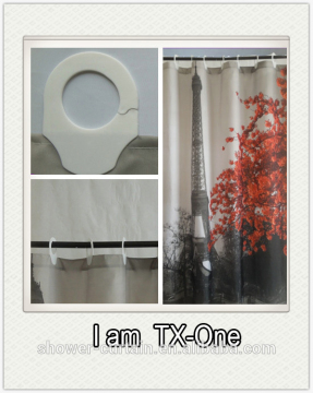 Polyester Fabric Hookless Shower Curtains