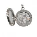 Кристалл Gemstone Crystal Raw Stone Silver 30 -миллиметровый кружок Living Ploating Memory Стеклянный медальон подвеска натуральный камень для Diy