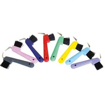 Plastic Horse Hoof Pick with Brush