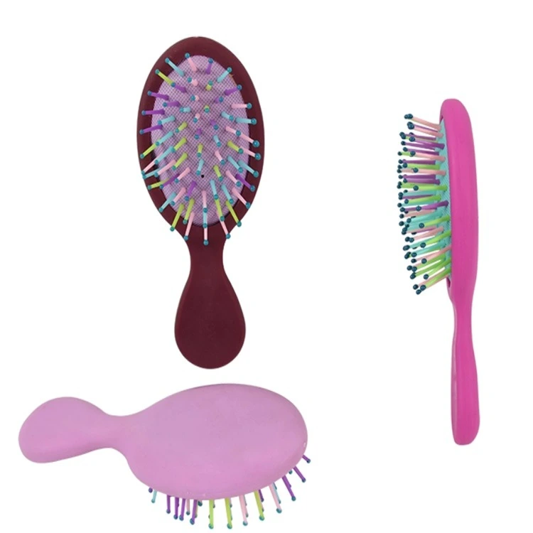 Rubber Effect Mini Paddle Hair Brush