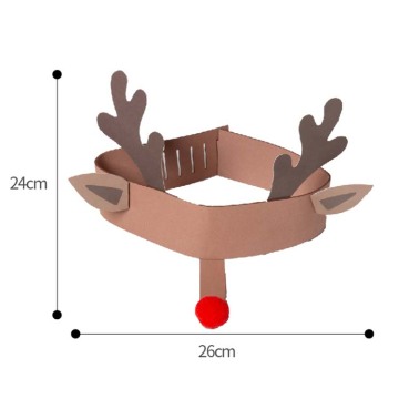 DIY Christmas Reindeer Headband and Foam Ornament Pack: Handmade 12cm Models in Bags