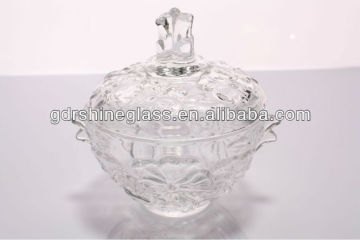 cheap glass candy bowl with lid