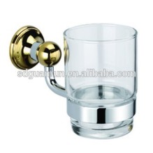 double holders golden plated hotel bathrooom toothbrush cup