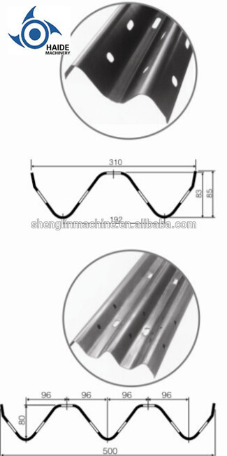 Haide forming equipment for freeway guardrail board