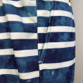 Men Blue Ocean White Striped Beach Shorts