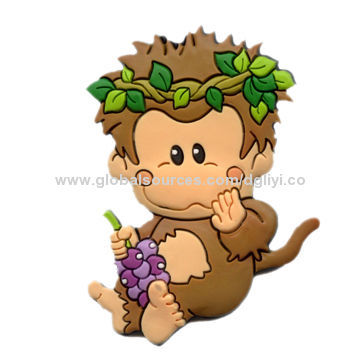 2014 factory hot selling monkey shape fridge magnet as promotional gifts, OEM/ODM orders welcome