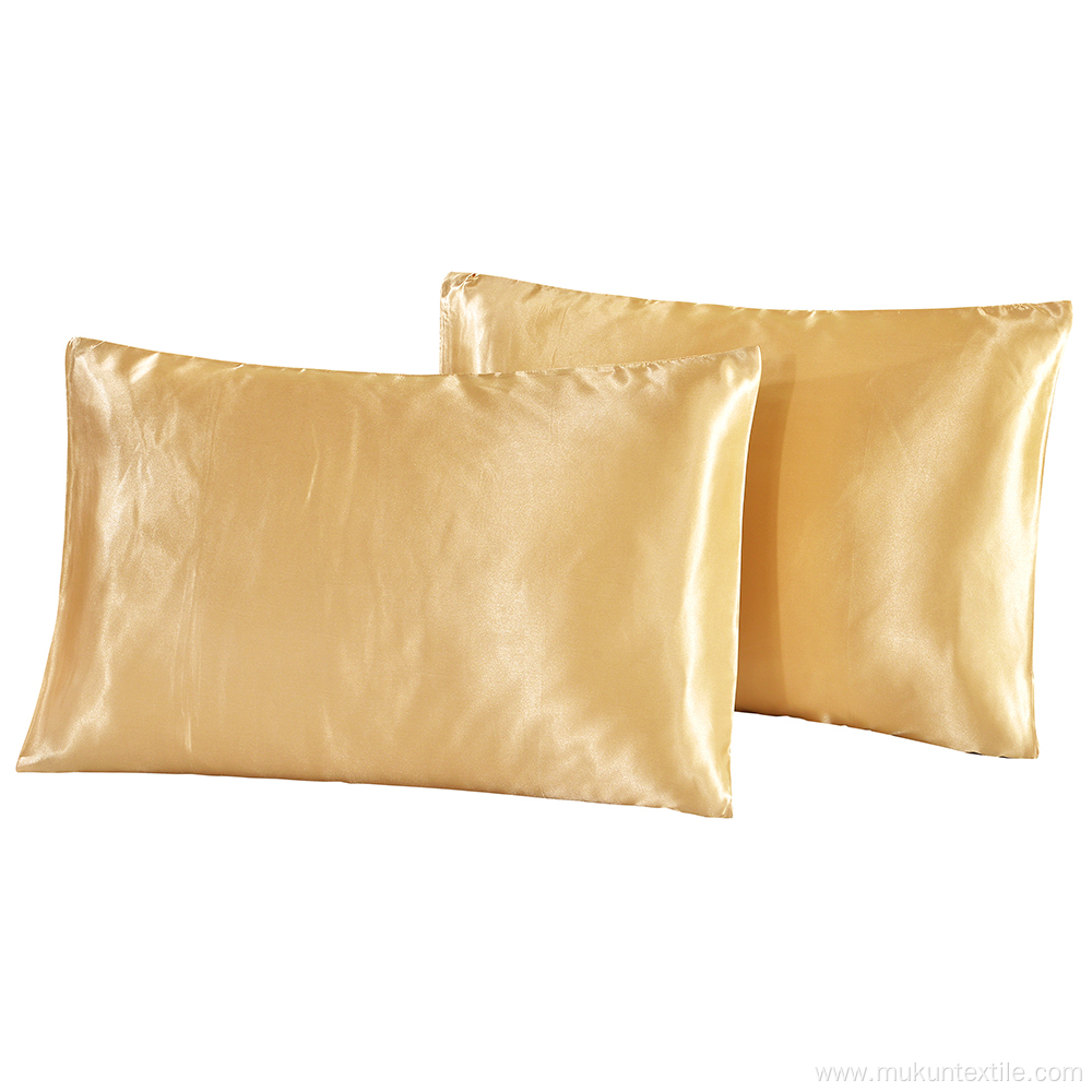 Solid cover Silk pillow case cover