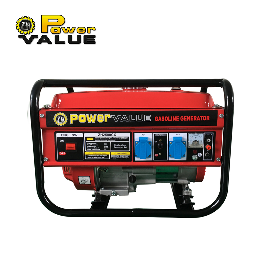 Air cooled 7HP single phase electric 3kw gasoline generator with 4 stroke engine