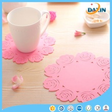 Hollow Pattern Rose Silicone Cup Pad