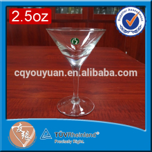 Hotsale handblown fancy 2.5 oz cocktail glassware wholesale martini glasses