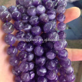 2018 Großhandel 8mm natürliche runde Edelstein Amethyst Stein lose Perlen für die Schmuckherstellung