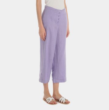 100% Linen Calf-Length Pants