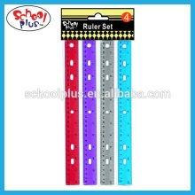 High quality 30cm scale plastic ruler set