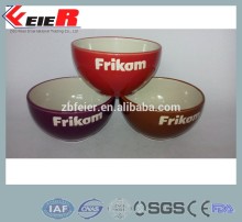 color glazed ceramic soup bowl