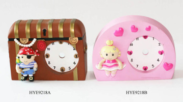 Polyresin Clock Figure