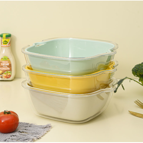 Plastic draining basket set