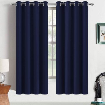 Navy Blue Curtains with grommet