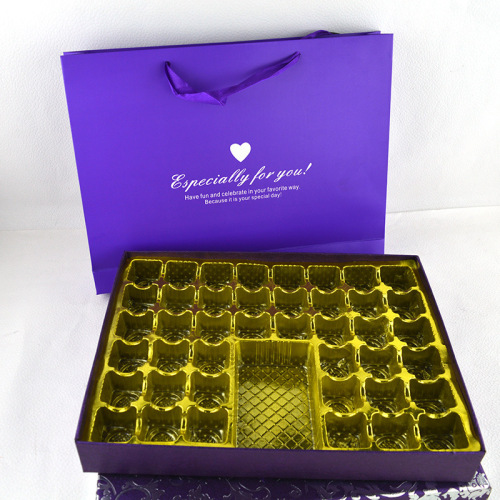 48Chocolate Packaging Luxury Empty Box with Plastic Tray