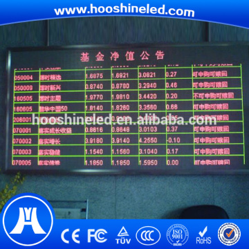 single color red led currency exchange rate board display p10