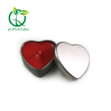 Heart shaped candle tins with lids