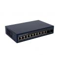 8 puertos Ethernet Poe Switch 2RJ45 2SFP