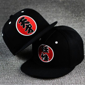 Custom 6 Panel 3d Embrodiery Black Hats Hip Hop Snapback Hats
