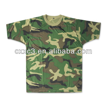 Woodland Camouflage Military T-shirt