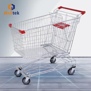 Zinc With Powder Coating Asian Supermarket Trolley