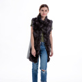 Woman cashmere fur waistcoat