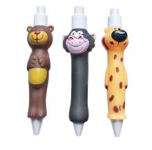 FunWood GQC Kids Gift: Cartoon-Designed Click Ball Point Pen with Funny Animal Shapes - Plastic Ball Pen