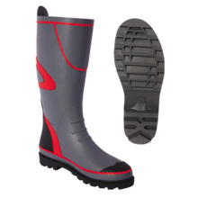 Bottes de pluie mi-longues en caoutchouc gris pour hommes et femmes