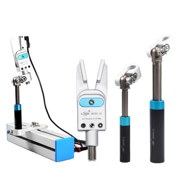 Robot Parts: Comprehensive Collection of Manipulator Accessories, including Pneumatic Sprue Grippers and Sensory Pneumatic Fingers