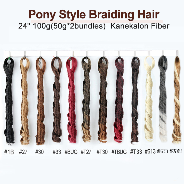 Synthetic pony style braiding hair spiral wavy yaki deep jumbo for african hair curly braiding hair extensions for braids