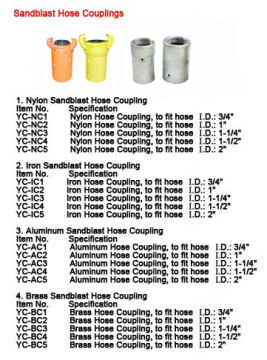 Sandblast hose coupling
