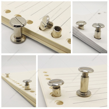 High Quality Nickel Plated Chicago Screws For Scrapbook Album