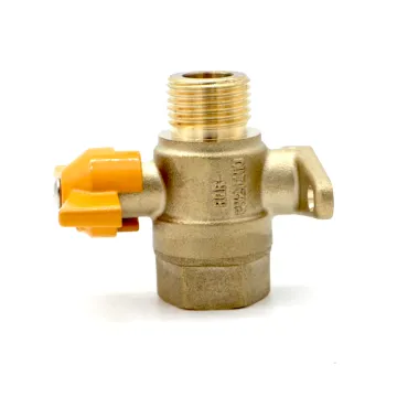 DN15 Brass Gas ball valve Female male threaded ball valve with base