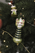 Christmas Ornaments Baby Girl's First Cat Glass Ornaments