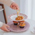 Snack cupcake da bagno in ceramica a 2 livelli personalizzati per il tea party.